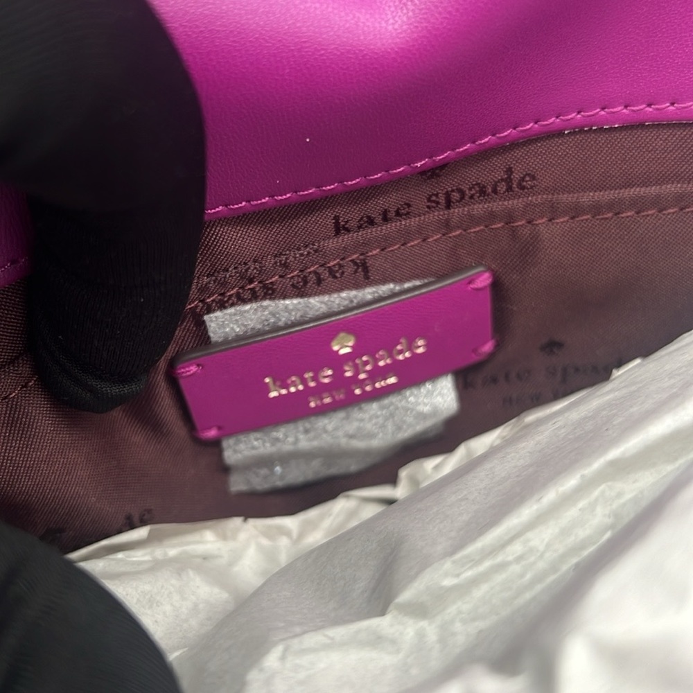 Kate Spade Elsie Pebbled Leather Crossbody Baja Rose - Picture 9 of 14